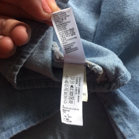 AMERICAN APPAREL BOHO DENIM CROP TOP USA S - Picture 6 of 8